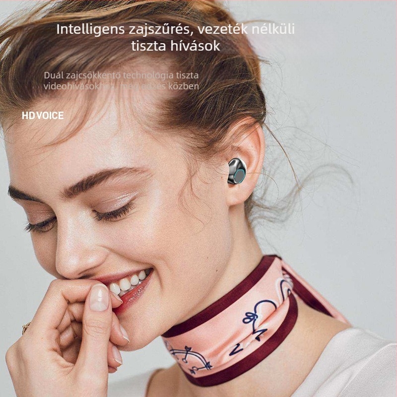 M48 vezeték nélküli in-ear fülhallgató digitális kijelzővel, Bluetooth 5.4, IPX4, sztereó, 15 m hatótávolság