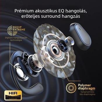 D88 Fülre helyezett vezeték nélküli Bluetooth fejhallgató, HiFi hangzás, 13 mm meghajtó, frekvenciatartomány 20 Hz-20 kHz