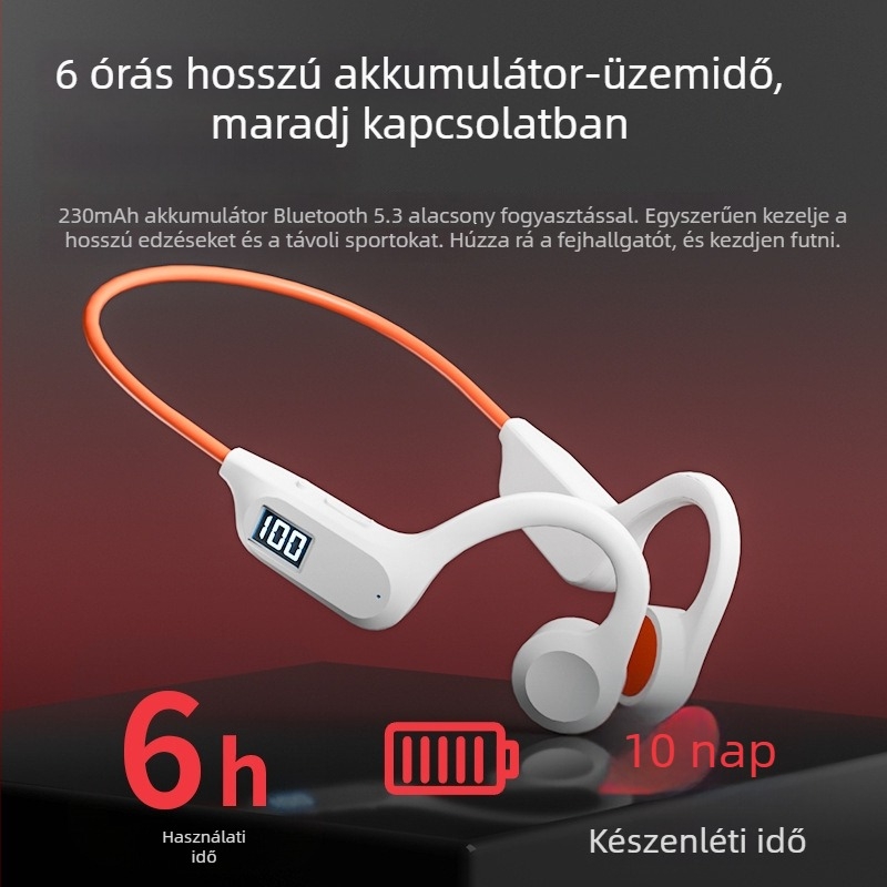 G3 csontvezetéses sporthallgatók digitális kijelzővel, valódi vezeték nélküli Bluetooth, fülre akasztható kivitel