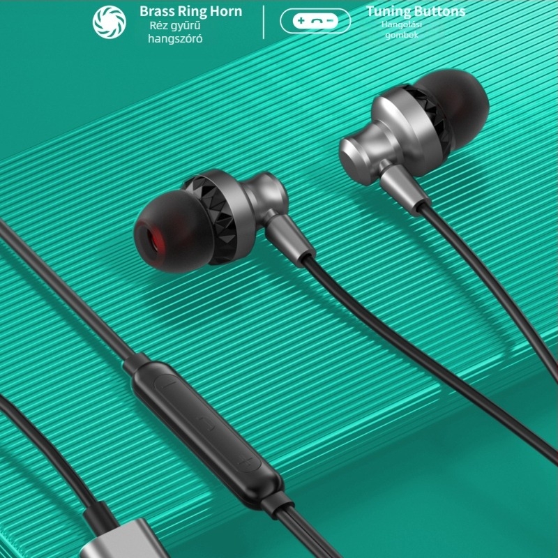 Type-C vezetékes fülhallgató mikrofonnal, in-ear kialakítás, dinamikus tekercs, 120 cm hosszú kábel, érzékenység 113 dB