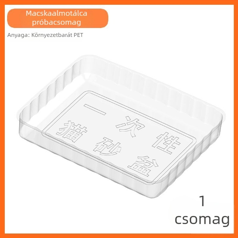 Egyszer használatos félzártab macskaalom-tálca, hordozható, összecsukható, vízálló