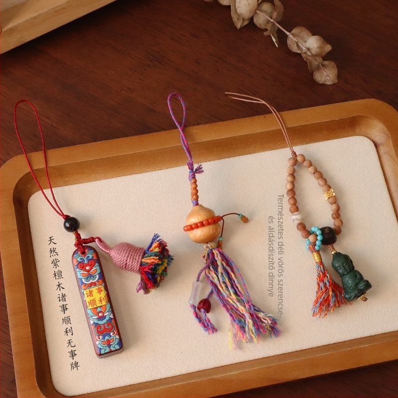 Sandelőfa festett medál virágos mintával – új kínai stílus, prémium modell, 2025 tavasz