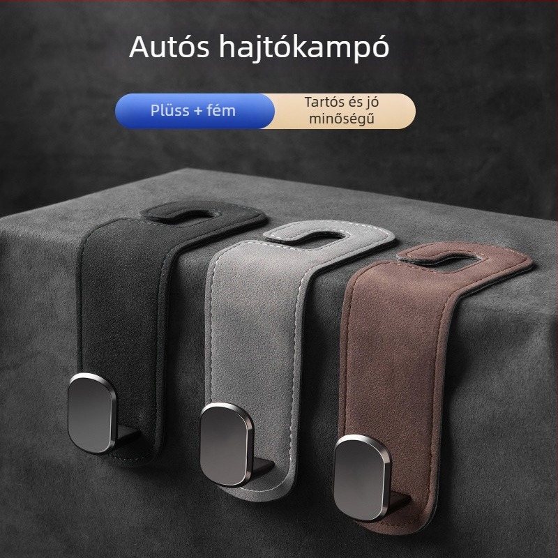 Autóülés hátsó részének rejtett akasztója – textil belső dekoráció és tárolás, C.bliss, könnyű lux stílus