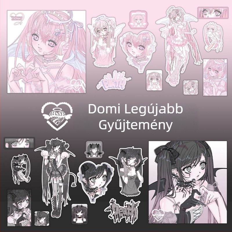 Matricacsomag képeslapokhoz és DIY telefontokhoz — szintetikus papír, koreai stílus, nyomtatott