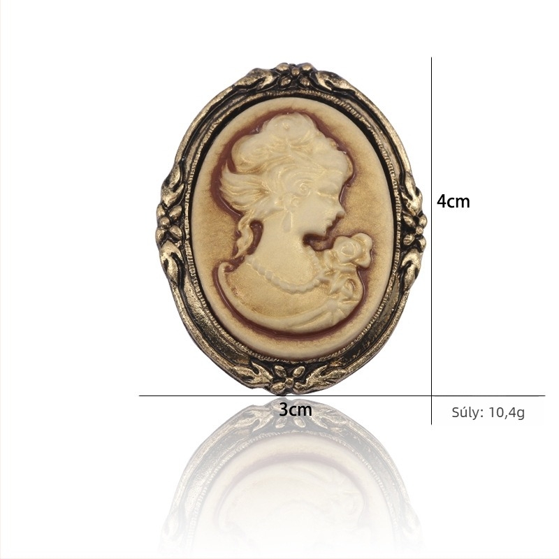 Bross - karikatúra motívum design, ötvözet anyag, női stílus, elektroplating felületkezeles, funkciók: emlék, díszítés, ajándék