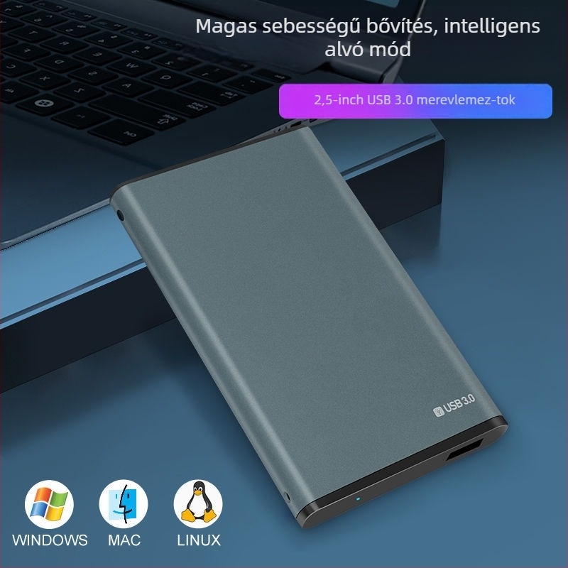 Notebookhoz való USB-SATA interfészű külső merevlemez tok