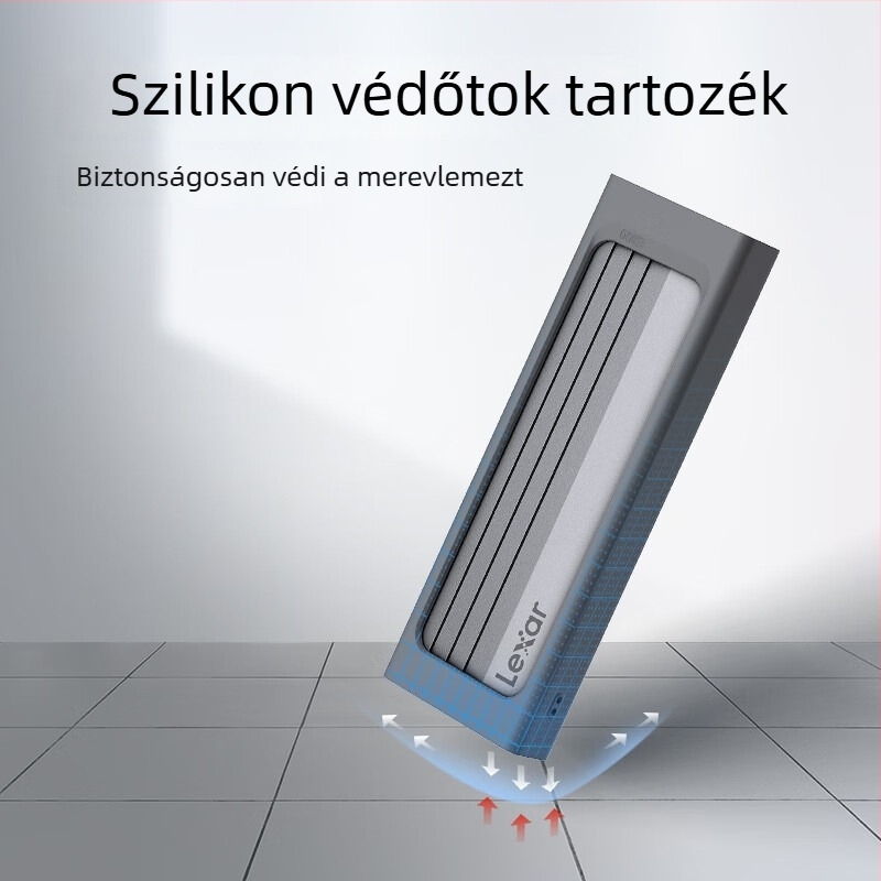Lexa E300 M.2 NVMe külső SSD-ház — fémből készült burkolat, modell e300, nemzeti garancia