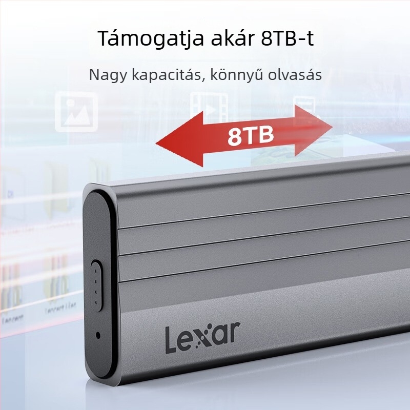 Lexa E300 M.2 NVMe külső SSD-ház — fémből készült burkolat, modell e300, nemzeti garancia
