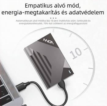 VONN v6 külső SSD tok, ABS anyagból, 4TB kapacitás, USB 3.0 interfész