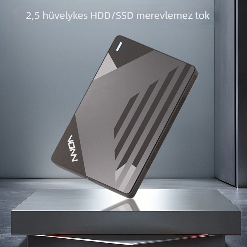 VONN v6 külső SSD tok, ABS anyagból, 4TB kapacitás, USB 3.0 interfész