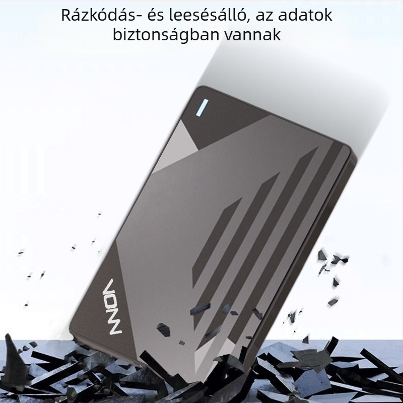 VONN v6 külső SSD tok, ABS anyagból, 4TB kapacitás, USB 3.0 interfész