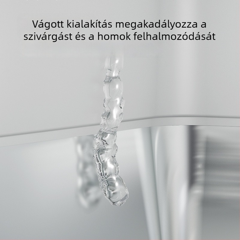 Rozsdamentes acél macska WC, nagy méret, alacsony belépő, kölyök macskáknak alkalmas, cseppmentes kialakítás, könnyen tisztítható
