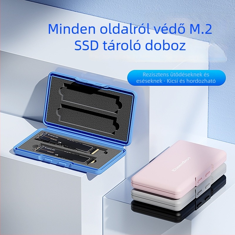 M.2 SSD tároló doboz, Lan Shuo M1, PP tokozás, OEM feldolgozás, szállítás egyetlen egységként