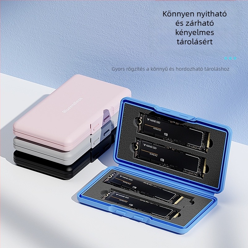 M.2 SSD tároló doboz, Lan Shuo M1, PP tokozás, OEM feldolgozás, szállítás egyetlen egységként