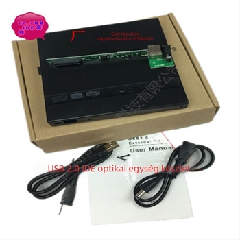 Műanyag külső ház notebook HDD/IDE/SATA meghajtókhoz USB 2.0 interfésszel
