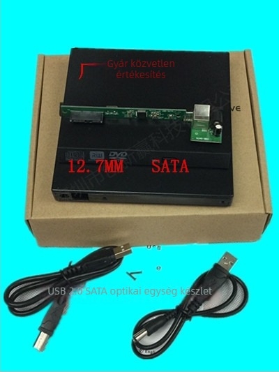 Műanyag külső ház notebook HDD/IDE/SATA meghajtókhoz USB 2.0 interfésszel