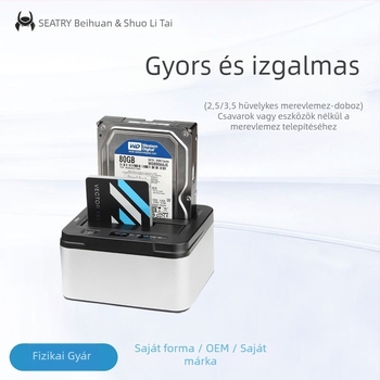 HD622 SATA kettős lemez dokkolóállomás USB 3.0 klónozási funkcióval