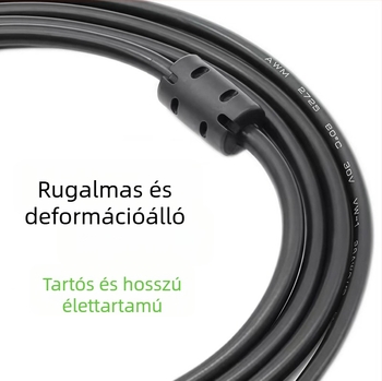 USB 2.0 A–A adatkábel, férfi–férfi, USB adatkábel, réz-nikkel bevonat, hosszok: 1 m, 1,5 m, 1,8 m, 3 m