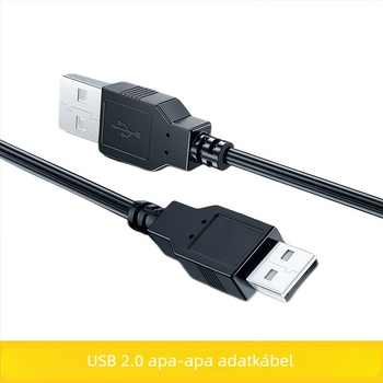 USB 2.0 A–A adatkábel, férfi–férfi, USB adatkábel, réz-nikkel bevonat, hosszok: 1 m, 1,5 m, 1,8 m, 3 m