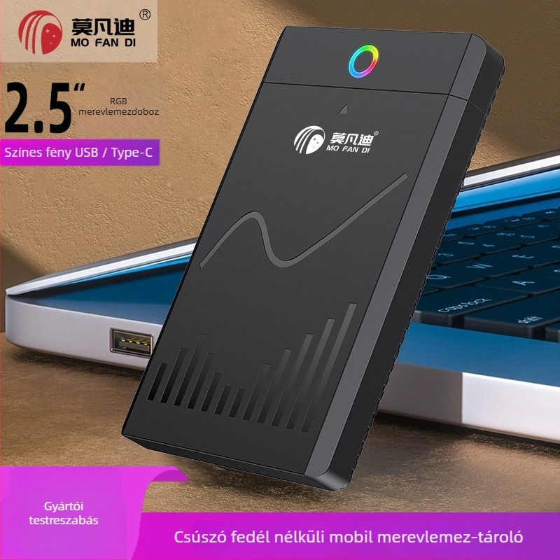 SATA külső merevlemez tok – szerszámmentes kialakítás, USB 3.0/3.1/2.0, Type-C 3.1, ABS, 6TB max