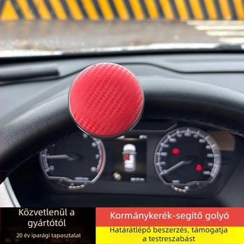 Egy kézzel használható kormánykerék segítő gömb, karbon rost textúrával, csúszásmentes