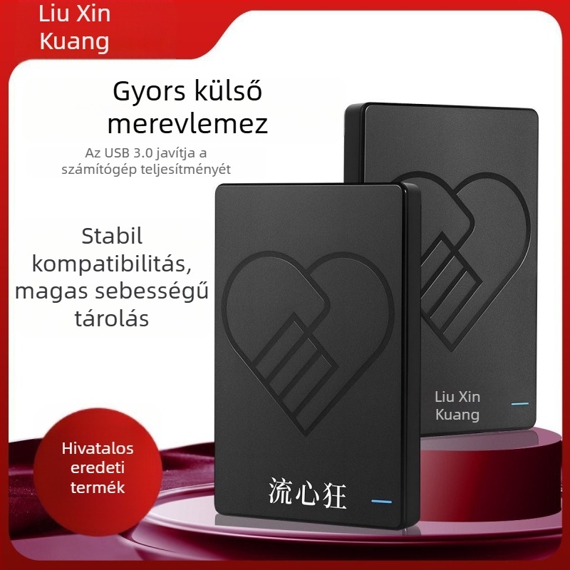 Külső USB 3.0 hordozható merevlemez, 1TB/750GB, PC-hez, TV-hez és PS4-hez kompatibilis