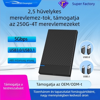 Create blue US221 2,5 hüvelykes HDD tok USB 3.1, ABS anyag, támogatja 6TB-ig