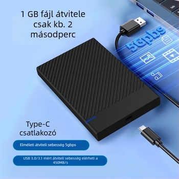 Create blue US221 2,5 hüvelykes HDD tok USB 3.1, ABS anyag, támogatja 6TB-ig