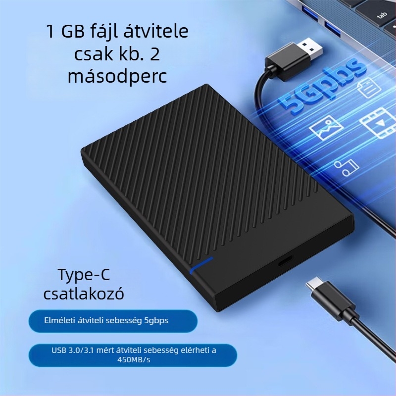 Create blue US221 2,5 hüvelykes HDD tok USB 3.1, ABS anyag, támogatja 6TB-ig