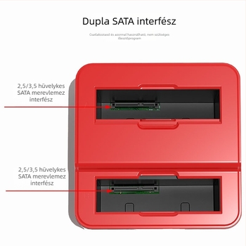 Kétrekes HDD dokkoló USB 3.0 – 5Gbps, maximum 32TB, méretek 142×143×74mm, modell D300