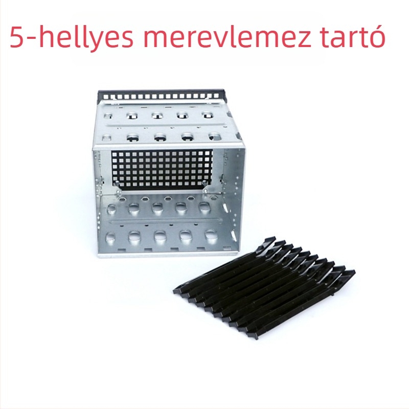 Alumínium 3,5'' HDD-keret 5,25'' meghajtórekeszhez, 3 lemezes kapacitás, QY