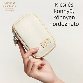 USB‑tartozékok tároló táska USB-meghajtók és biztonsági kulcsok számára (Model C008; Anyag: textil; Offset nyomtatás; Belső csomagolás; USB tárolásra tervezve)