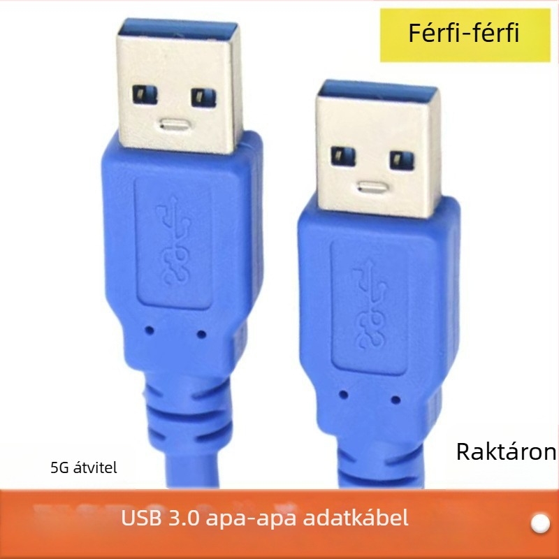 USB 3.0 férfi–férfi kétoldalas adatkábel merevlemez-házhoz