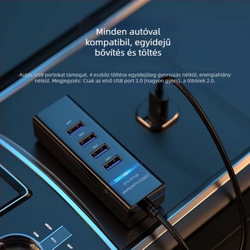 USB 3.0 1–4 hub adapter, USB buszról táplált, nyomtató és PC-hez