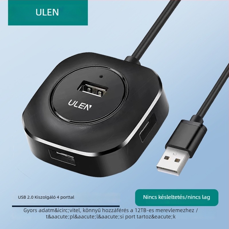 USB 3.0 4-portos hub USB-C bővítéssel, külső tápegység, 5Gbps