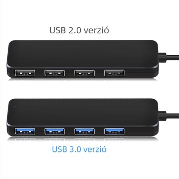 USB 3.0 hub, 4-portos osztó-dokk, One-to-Four dokkoló, 5Gbps, busz-powered, modell AB3-L42