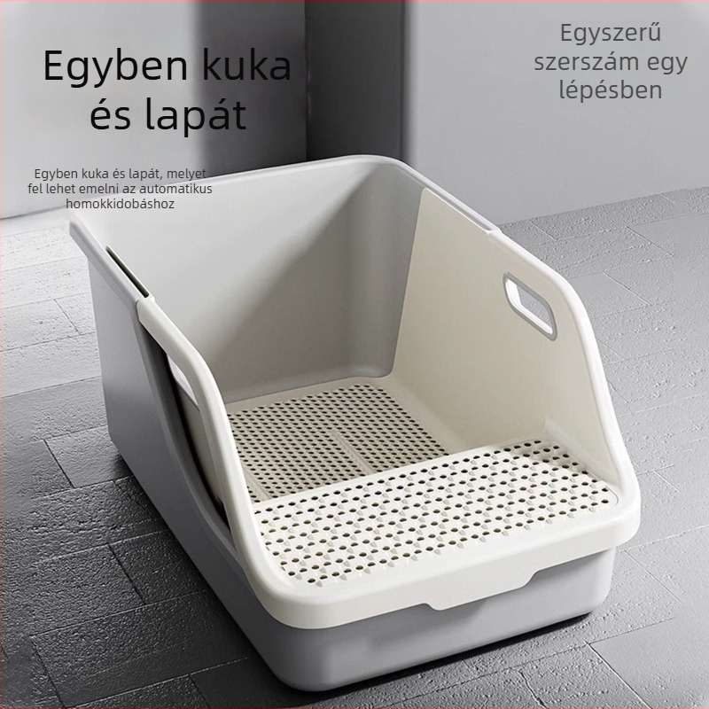 Nyitott/félig zárt macskaalom tál, PVC anyagú, anti-splash, non-smart