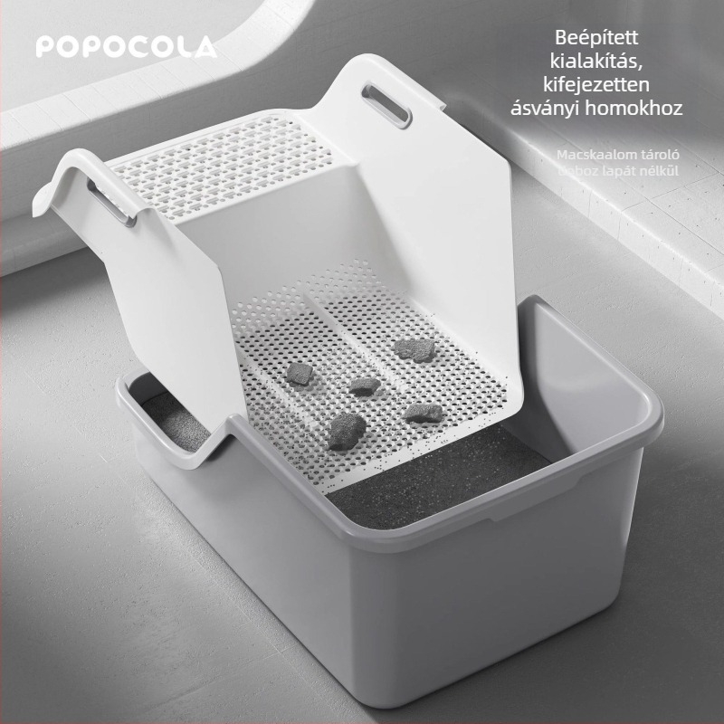 Nyitott/félig zárt macskaalom tál, PVC anyagú, anti-splash, non-smart