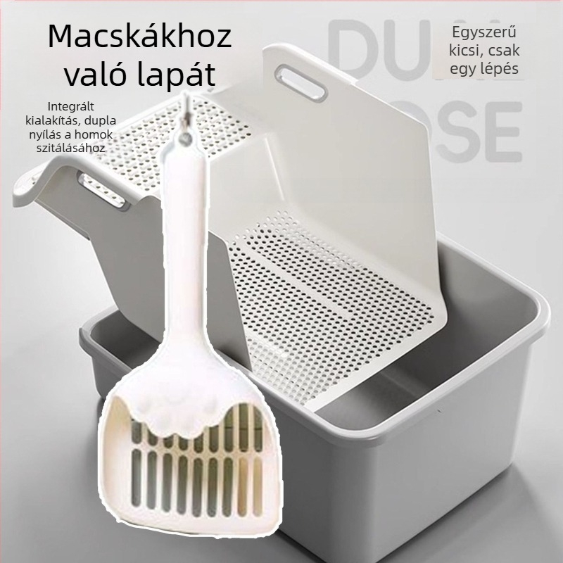Nyitott/félig zárt macskaalom tál, PVC anyagú, anti-splash, non-smart