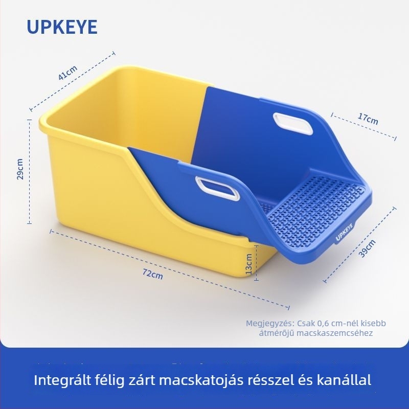 Nyitott/félig zárt macskaalom tál, PVC anyagú, anti-splash, non-smart