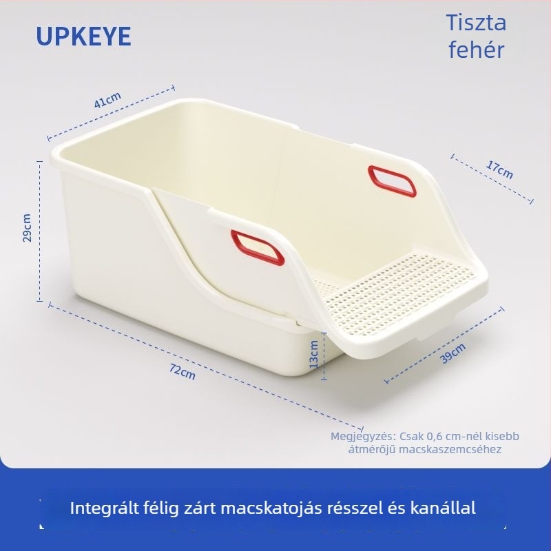 Nyitott/félig zárt macskaalom tál, PVC anyagú, anti-splash, non-smart