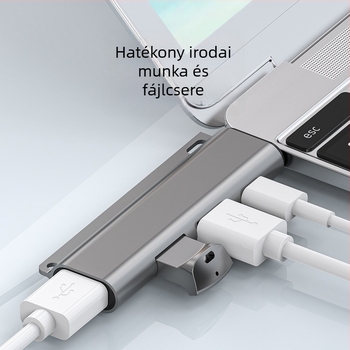 JAYA USB-C 4-portos USB 3.0 dokkoló hub (JY-931), 5Gbps, külső tápellátás nélkül