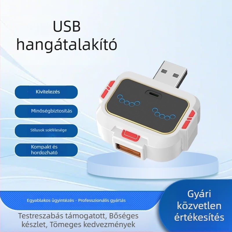 Intelligens beszédkonverter USB‑bővítőkábelhez, dokkoló állomás, mini osztó, hangvezérlésű hub