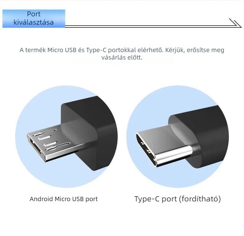 4-portos OTG USB hub kapcsolóval, USB 2.0, külső tápegység nélküli