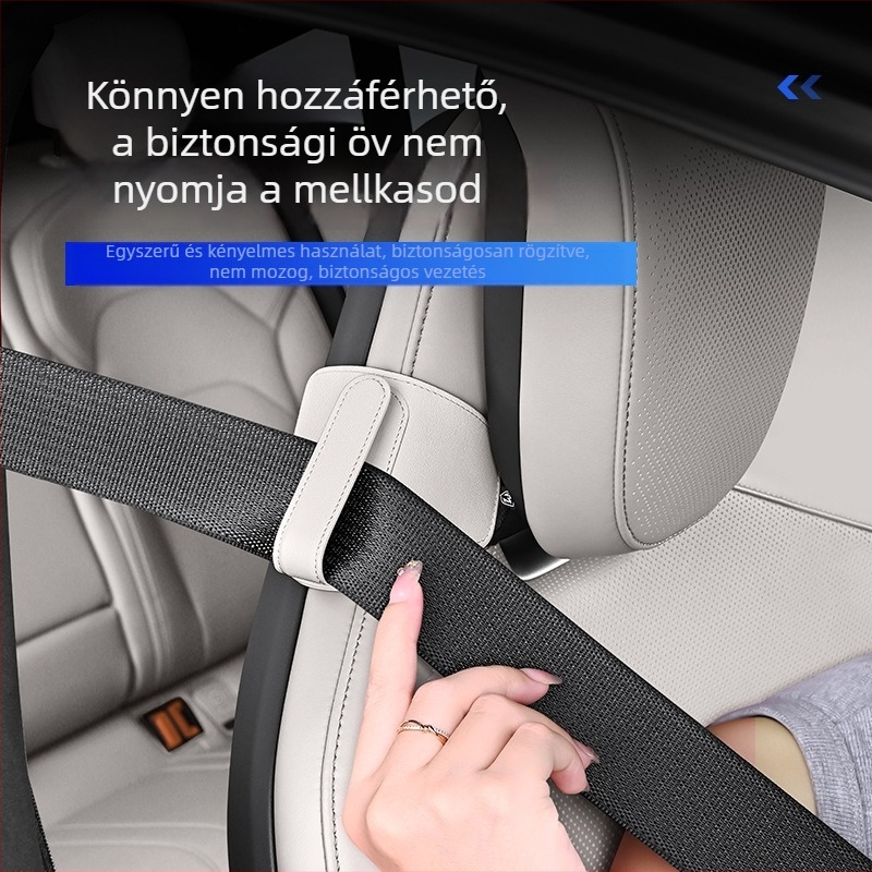 Autó biztonsági öv hosszabbító tartó – sportüléshez, elasztikus állítási korlátozó, 100% pamut