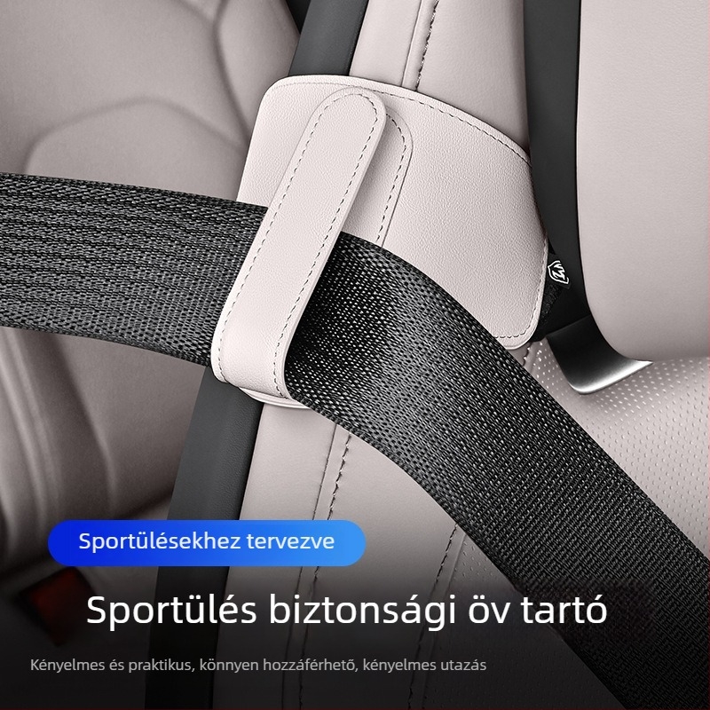 Autó biztonsági öv hosszabbító tartó – sportüléshez, elasztikus állítási korlátozó, 100% pamut
