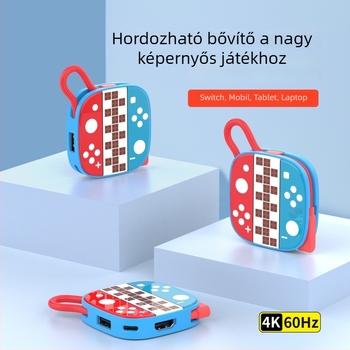 Nothing Switch2 kerek hub – USB-C videó dokkoló állomás, 4K videó kimenet, 3 port, 21 cm kábel, külső tápegység