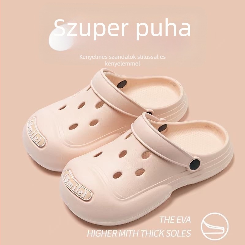 Uniszex EVA Crocs-stílusú papucs, vastag talppal >3,5 cm, EVA felső rész, injekcióval formált talp, Baotou Cartoon Paradise stílus
