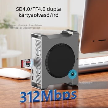 Mac mini állvány bővítő dokkal NVMe SSD-ház, USB 3.2 Type-C, MAC905, 10 Gbps átviteli sebesség