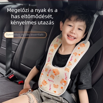 Gyerekeknek való autóöv-szabályozó, rajzfilmszerű design, 81 g, poliészter szál, BearCouple, testreszabás elérhető